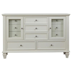 Sandy Beach 5-piece Queen Bedroom Set Cream White - 201309Q-S5