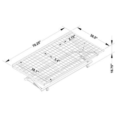 Eden Metal Twin Pop Up Trundle Bed Black - 1137