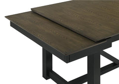 Malia Rectangular Dining Table with Refractory Extension Leaf Black - 122341