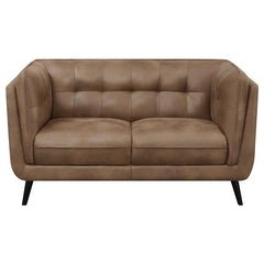 Thatcher 3-piece Upholstered Tuxedo Arm Sofa Set Brown - 509421-S3