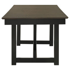 Malia 5-piece Rectangular Dining Table Set with Refractory Extension Leaf Beige and Black - 122341-S5