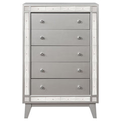 Leighton 5-drawer Bedroom Chest Metallic Mercury - 204925