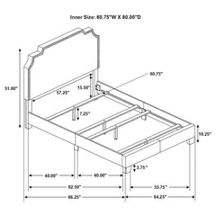 Tamarac Upholstered Queen Panel Bed Beige - 310061Q