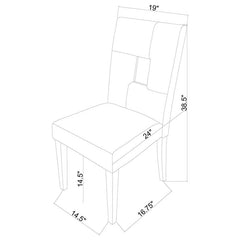 Shannon Open Back Upholstered Dining Chairs Black (Set of 2) - 103612BLK