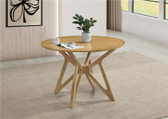 Elowen Round Solid Wood Dining Table Light Walnut - 108440