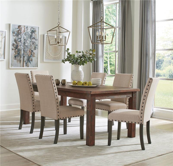 Coleman 7-piece Rectangular Dining Set Rustic Golden Brown - 107041-S7A
