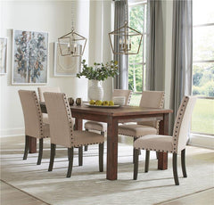 Coleman 7-piece Rectangular Dining Set Rustic Golden Brown - 107041-S7A