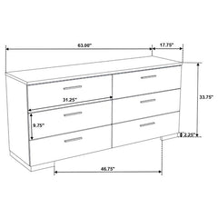 Felicity 4-piece Queen Bedroom Set White High Gloss - 203501Q-S4