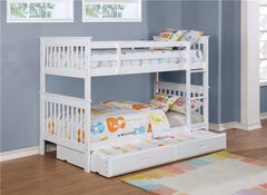 Chapman Wood Twin Over Twin Bunk Bed White - 460244N