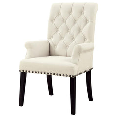 Alana Tufted Back Upholstered Arm Chair Beige - 190163