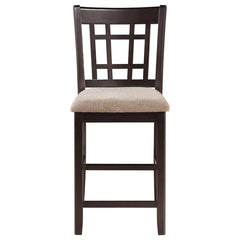 Lavon Lattice Back Counter Stools Tan and Espresso (Set of 2) - 105279