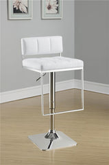 Alameda Adjustable Bar Stool White and Chrome - 100193