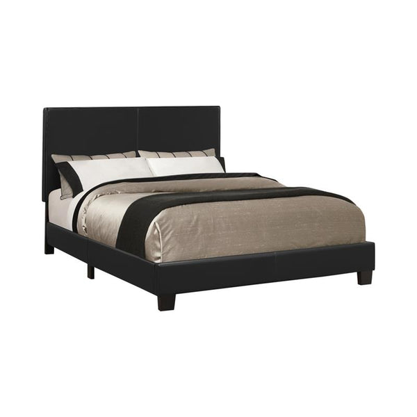 Mauve Upholstered Queen Panel Bed Black - 300558Q