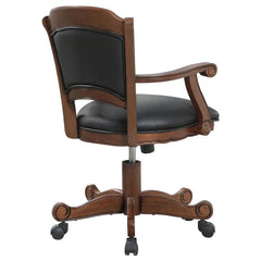 Turk Game Chair with Casters Black and Tobacco - 100872