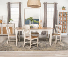 Kirby 5-piece Dining Set Natural and Rustic Off White - 192691-S5