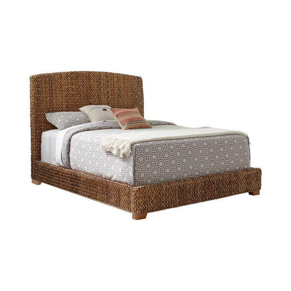 Laughton Banana Leaf California King Panel Bed Amber - 300501KW