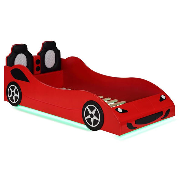 Cruiser Wood Twin LED Car Bed Red - 400479