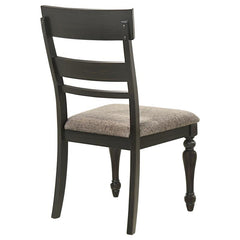 Bridget Ladder Back Dining Side Chair Stone Brown and Charcoal Sandthrough (Set of 2) - 108222