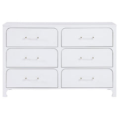 Anastasia 4-piece Eastern King Bedroom Set Pearl White - 224751KE-S4