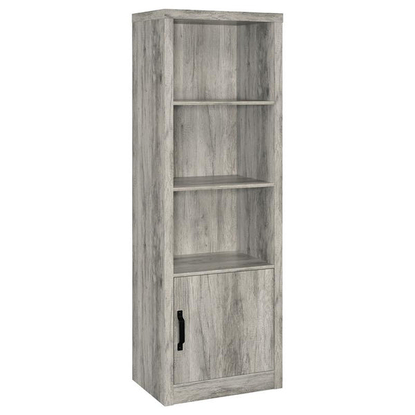 Burke 3-shelf Engineered Wood Media Tower Grey Driftwood - 707726