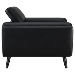 Shania 3-piece Upholstered Low Back Sofa Set Black - 509921-S3