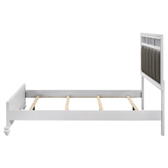 Barzini Wood California King Panel Bed White - 205891KW