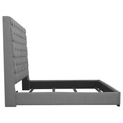 Camille Upholstered California King Panel Bed Grey - 300621KW