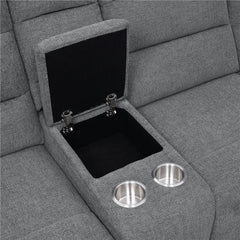 David Upholstered Reclining Sectional Sofa Smoke - 609620