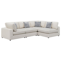 Serene 4-piece Upholstered Modular Sectional Sofa Beige - 551321-SETA