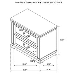 Hillcrest 5-piece California King Bedroom Set White - 223351KW-S5