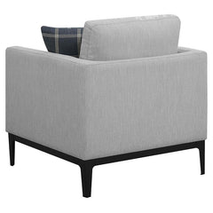 Apperson Upholstered Track Arm Accent Chair Light Grey - 508683