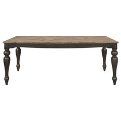 Bridget Rectangular Dining Table Brown Brushed and Charcoal Sandthrough - 108221