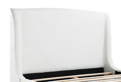 Mosby Upholstered Queen Wingback Bed Snow - 306020Q