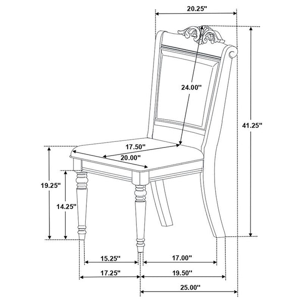Willowbrook 5-piece Rectangular Dining Table Set Walnut - 108111-S5