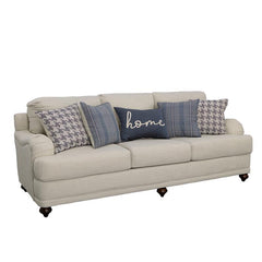Glenn Upholstered English Arm Sofa Light Grey and Blue - 511091