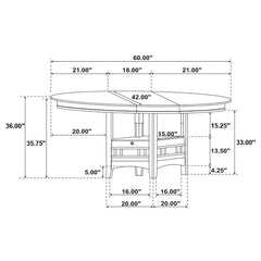 Lavon 5-piece Counter Height Dining Room Set Espresso and Black - 102888-S5