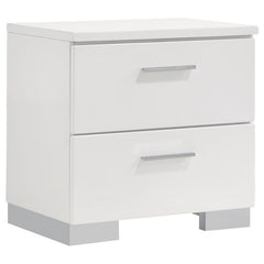 Felicity 4-piece Queen Bedroom Set White High Gloss - 203500Q-S4L