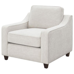 Christine Upholstered Sloped Arm Accent Chair Beige - 552063