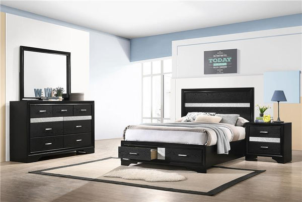Miranda 4-piece Full Bedroom Set Black - 206361F-S4