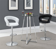 Barraza 29" Adjustable Height Bar Stool Black and Chrome - 120346