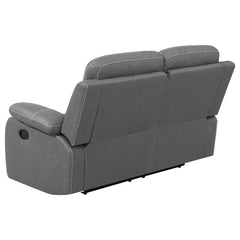 Nova 3-piece Upholstered Padded Arm Sofa Set Dark Grey - 602531-S3