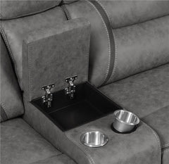 Higgins Upholstered LAF Power Loveseat Grey - 600370B1