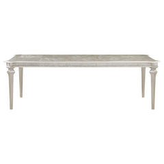 Evangeline 7-piece Dining Table Set with Extension Leaf Ivory and Silver Oak - 107551-S7