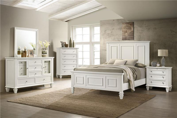 Sandy Beach 11-drawer Dresser with Mirror Cream White - 201303M
