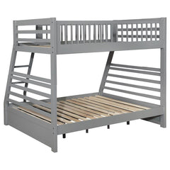 Ashton 2-drawer Wood Twin Over Full Bunk Bed Grey - 460182