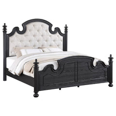 Celina Wood Queen Poster Bed Black - 224761Q