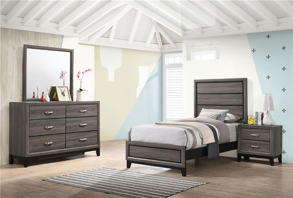 Watson 4-piece Twin Bedroom Set Grey Oak - 212421T-S4