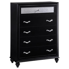 Barzini 5-drawer Rectangular Chest Black - 200895