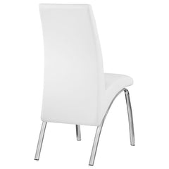 Bishop Upholstered Side Chairs White and Chrome (Set of 2) - 121572
