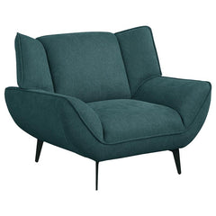 Acton 3-piece Upholstered Flared Arm Sofa Set Teal Blue - 511161-S3